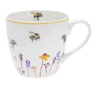 The Leonardo Collection Busy Bees Breakfast Mug Jennifer Rose Gallery, Tea and Coffee Mugs for Hot Drinks | Fine China Printed Mugs for Kitchen & Home | Reusable Ceramic Cups for Every Occasion