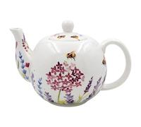 The Leonardo Collection Ceramic Tea Pot Lavender Bees Handpainted Floral Large Fine China Porcelain