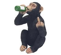 The Leonardo Collection Cheeky Monkey Drinking Figurines Statues For Home Decor | Ideal Ornaments Friendship Gifts For Women & Men | Lovely Table Centerpiece & Living Room Accessories
