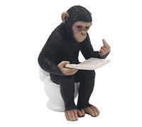 The Leonardo Collection Cheeky Monkey Reading Figurines Statues For Home Decor | Ideal Ornaments Friendship Gifts For Women & Men | Lovely Table Centerpiece & Living Room Accessories