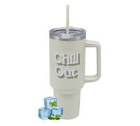 The Leonardo Collection Chill Out Double Walled Stainless Steel Drinks Cup 1200ml for Kitchen | Lovely Coffee Cup Set for Home & Office | Coffee & Tea Cups for Enjoying Hot Drinks