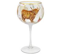 The Leonardo Collection Christmas Highland Cow Gin Glass 650ml