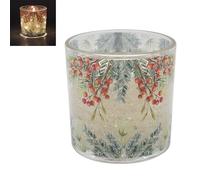 The Leonardo Collection Christmas Holly & Berry LED Gel Candle for Home & Decor | Long Burning Aromatherapy Candles for Relaxation & Air Freshner | Large Scented Candles Gifts for Women & Men
