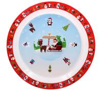 The Leonardo Collection Christmas Little Stars Plate for Kids | BPA-Free Food Platters for Toddlers & Children | Reusable Festive Dinnerware for Xmas & Meals | Snowman & North Pole Design Plates