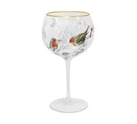 The Leonardo Collection Christmas Robins Gin Glass for Home & Restaurants | Stylish Glassware for All Type of Drinks | Lovely Tableware Drinking Glasses Gifts for Women & Men