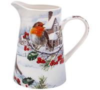 The Leonardo Collection Christmas Robins New Jug for Home & Office | Stylish Cream & Milk Jug for Multiple Use in Kitchen | Ideal Fine China Mug for Cream, Gravy & Home Décor