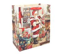 The Leonardo Collection Christmas Santa Gift Bag with Gift Tag Xmas Presents Traditional Large