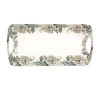 The Leonardo Collection Chrysanthemum Medium Tray Melamine Tableware | Medium Chrysanthemum tray made from melamine, featuring a decorative William Morris design for everyday serving.