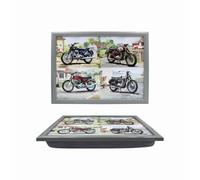 The Leonardo Collection Classic Motorbike Laptray | Bean Bag Trays With Padded Cushion | Suitable For Drinks, Food, Breakfast & Laptop | Lovely Designed Lap Tray For Home & Office