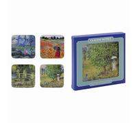 The Leonardo Collection Claude Monet Coasters Set of 4 | Coasters Set For All Modern Kitchen & Offices | Designed By Claude Monet | For All Types of Cups & Mugs