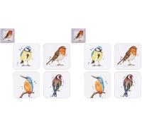 The Leonardo Collection Clemency Bunn British Birds Coasters Set 4 For Home & Office | Stylish Drink Mat For Dining | Durable Drink Coasters For Tabletops | Home Decor Accessories for Drinks