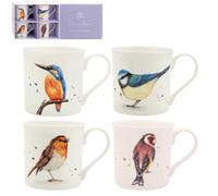 The Leonardo Collection Clemency Bunn British Birds Mugs Set 4 For Hot & Cold Drinks Durable Coffee Cups Home & Office