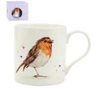 The Leonardo Collection Clemency Bunn Christmas Robin Mug for Hot & Cold Drinks | Durable Coffee Cups for Home & Office | Comfortable & Easy-to-Hold Coffee Mugs for Beverages & Daily Use