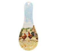 The Leonardo Collection Cockerel & Hen Spoon Rest for Kitchen & Home | Lovely Spoon Holder for Kitchen Accessories | Designed by Macneil Studios | Heat Resistant Spoon Rest for All Types of Spoons