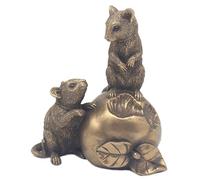 The Leonardo Collection Collection Reflections Mice Apple Decor Figurine