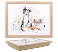 The Leonardo Collection Paper Shed Collie & Hens Laptray | Bean Bag Tray for Meals | Stylish Food Tray for Dinner or Breakfast | Ideal for Home Comfort