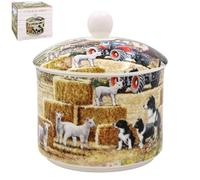 The Leonardo Collection Collie & Sheep Sugar Bowl with Lid | Sugar Pot for All Homes & Offices | Designed by Macneil Studios | Ceramic Bowl with Lid for Sugar, Sweetener or Other Snacks