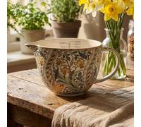 The Leonardo Collection Daffodil Measuring Jug 1200ml Stoneware | 1200ml Daffodil measuring jug made from stoneware, featuring a decorative William Morris design for practical kitchen use.