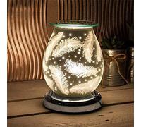 The Leonardo Collection Desire Aroma Lamp - Satin Finish - Feathers Design
