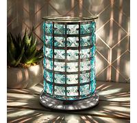 The Leonardo Collection Desire Aroma Wax/Oil Burner Lamp CRYSTAL (Teal)