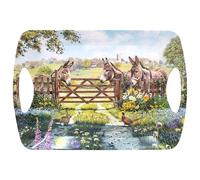 The Leonardo Collection Donkey Tray Large Macneil Studios For Kitchen & Home | Non Slip Serving Tray For Food | Serving Platter For Lunch & Dinner | Plastic Trays For Tea & Serving Dishes