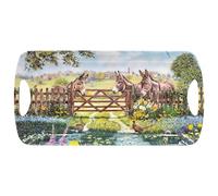 The Leonardo Collection Donkey Tray Medium Macneil Studios For Kitchen & Home | Non Slip Serving Tray For Food | Serving Platter For Lunch & Dinner | Plastic Trays For Tea & Serving Dishes