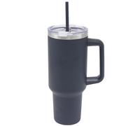 The Leonardo Collection Drinks Cup Black 1200ml for Kitchen | Lovely Coffee Cup Set for Home & Office | Tea Cups and Saucers for Enjoying Hot Drinks | Coffee Mug and Saucer Gifts for Women & Men