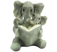 The Leonardo Collection Ellie & Family Storytime Elephant Figurine Figurines Statues For Home Decor | Ideal Ornaments Friendship Gifts For Women & Men | Lovely Centerpiece & Living Room Accessories