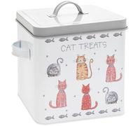 The Leonardo Collection Faithful Friends Cat Treats Box For Storage | Durable Food Container For Pet Food | Ideal Cat Food Storage Containers & Food Bin For Daily Use | Airtight Bin For Dry Pet Food
