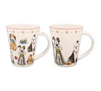 The Leonardo Collection Faithful Friends - Set of 2 Dogs Design - Fine China Mugs