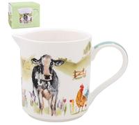 The Leonardo Collection Farmyard Jug Jennifer Rose Gallery for Home & Office | Stylish Cream & Milk Jug for Multiple Use in Kitchen | Ideal Ceramic or Glass Jug for Cream, Gravy & Home Décor