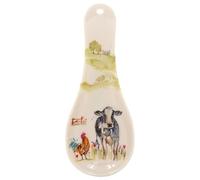 The Leonardo Collection Farmyard Spoon Rest for Kitchen & Home | Lovely Spoon Holder for Kitchen Accessories | Designed by Macneil Studios | Heat Resistant Spoon Rest for All Types of Spoons