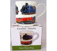 The Leonardo Collection Fine China Classic British Trains Mug - 11 oz, Round, Reusable, 1 Count (Pack of 1)