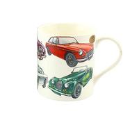 The Leonardo Collection Fine China Mug | Classic Car | 1 Piece - 13x9x10 cm, White