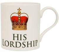 The Leonardo Collection Fine China Mug | His Lordship | 1 Piece - 10 oz, White