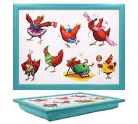 The Leonardo Collection Finola Stack Chickens Laptray With Bean Bag for Serving Dishes | Lovely Lap Trays for Eating on Lap for Dinner or Breatfast | Newly Designed Food Trays for Lap