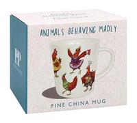 The Leonardo Collection Finola Stack Chickens Mug for Home & Kitchen | Stylish Ceramic Mugs for Tea & Coffee | Lovely Cup Set for Mens Gifts & Birthday Gifts for Women