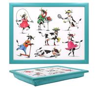 The Leonardo Collection Finola Stack Cows Laptray With Bean Bag for Serving Dishes | Lovely Lap Trays for Eating on Lap for Dinner or Breatfast | Newly Designed Food Trays for Lap