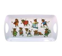 The Leonardo Collection Finola Stack Highland Cow Medium Tray For Serving Dishes | Serving Trays For Kitchen Accessories | Serving Platter For Serving Food & Tea | Designer Trays for Food Serving