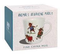 The Leonardo Collection Finola Stack Highland Cow Mug for Home & Kitchen | Stylish Ceramic Mugs for Tea & Coffee | Lovely Cup Set for Mens Gifts & Birthday Gifts for Women