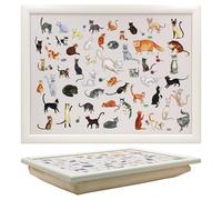 The Leonardo Collection Finola Stack Kitty Cats Laptray | Bean Bag Tray for Meals | Stylish Food Tray for Dinner or Breakfast | Perfect for Home Comfort