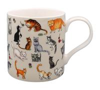 The Leonardo Collection Finola Stack Kitty Cats Mug for Home & Kitchen | Stylish Ceramic Mugs for Tea & Coffee | Lovely Cup Set for Mens Gifts & Birthday Gifts for Women