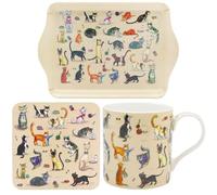 The Leonardo Collection Finola Stack Kitty CatsMug Tray & Coaster 300ml