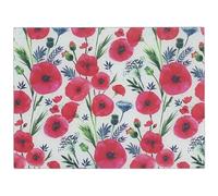 The Leonardo Collection Finola Stack Poppy Cutting Board for Home & Restaurants | Durable & Printed Chopping Boards for Kitchens | Washable Plastic Chopping Board for Everyday Use