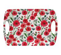 The Leonardo Collection Finola Stack Poppy Tray Large for Serving Dishes | Serving Trays for Kitchen Accessories | Lovely Serving Platter for Serving Food & Tea | Trays for Food Serving