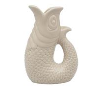 The Leonardo Collection Fish Jug Vase Cream 20cm | Ceramic or Glass for Kitchen Use | Beautiful Cream or Milk Jug for Daily Needs | Versatile Water Jug