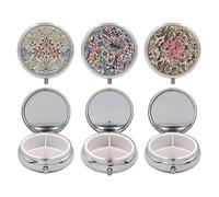 The Leonardo Collection Floral Pill Box - William Morris - Classic Floral Pattern Travel Accessory - ASSORTED DESIGNS, One Chosen at Random