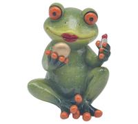 The Leonardo Collection Frog's Life Lipstick Polyresin | figurine featuring a playful frog-themed design, ideal for adding character to shelves, desks and other interior spaces.