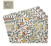 The Leonardo Collection Fruits Placemats Set of 4 William Morris Table Mats For Home & Kitchen | Easy Clean & Washable Place Mats For Table | Stylish Decorations & Daily Use