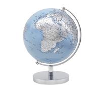 The Leonardo Collection Globe Blue & Silver 15cm For Home & Office | World Map Globe For Kids And World Globes For Adults | Globes of Earth For Knowledge & Decoration | Ideal Map of The World For All